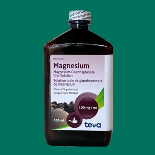 Magnesium 500ml bottle of the medicine